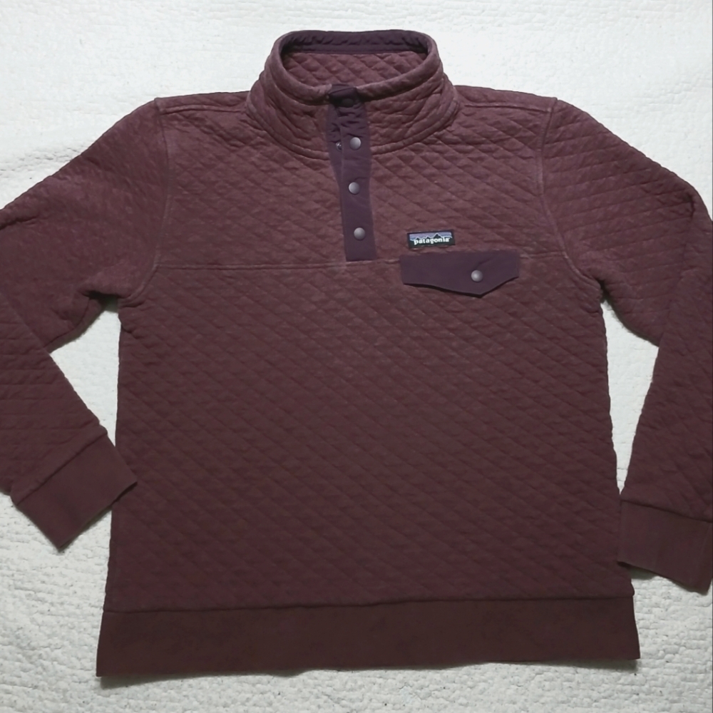 Patagonia Organic Cotton Quilt Snap-T Sweatshirt Jacket Women’s Size Medium